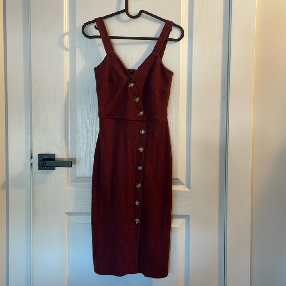 Nordstrom dress asymmetrical button down sz 0 xxs